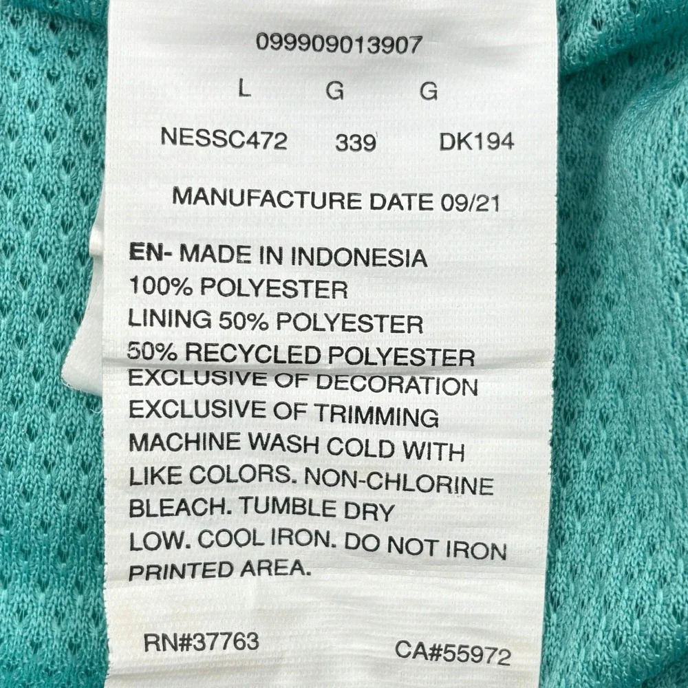 Nike Mens Large Teal Green Logo Taped Board Shorts Swim Trunks NESSC472 Large L